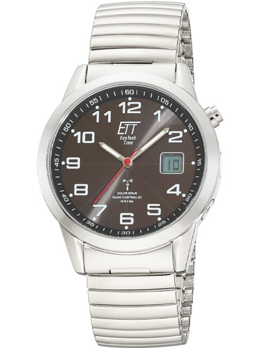 ETT Eco Tech Time EGS-11712-22Z Mens Watch Radio-controlled Solar Drive Basic 41mm 5ATM