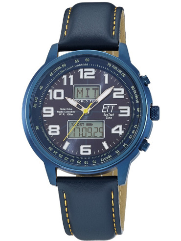 ETT Eco Tech Time EGS-11734-32L Mens Watch Solar Drive Radio-controlled 48mm 10ATM