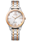 Citizen Eco-Drive Roloi Iliakis Energias me Asimi Metalliko Brasele EM0506-77A