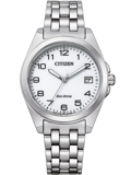 Citizen Eco-Drive Sport Roloi Iliakis Energias me Asimi Metalliko Brasele EO1210-83A