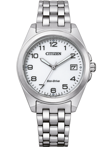Citizen Eco-Drive Sport Ρολόι Ηλιακής Ενέργειας με Ασημί Μεταλλικό Μπρασελέ EO1210-83A