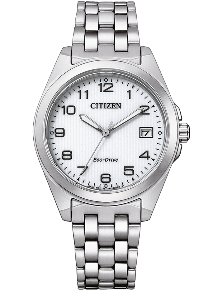 Citizen Eco-Drive Sport Roloi Iliakis Energias me Asimi Metalliko Brasele EO1210-83A