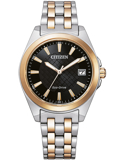 Citizen Eco-Drive Sport Roloi Iliakis Energias me Roz Xruso / Asimi Metalliko Brasele EO1213-85E