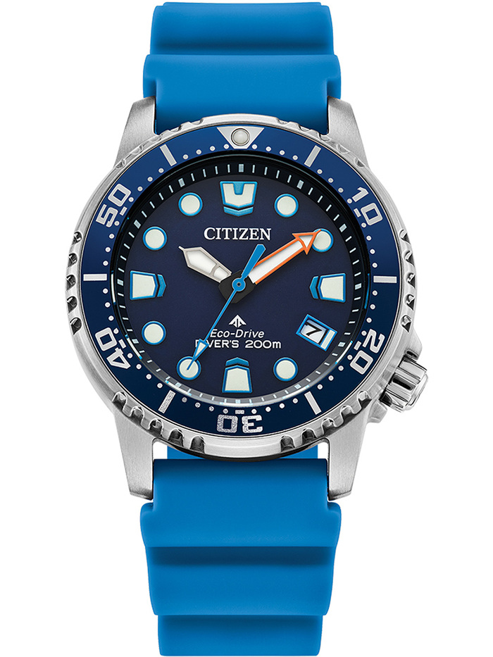 Citizen Eco-Drive Marine Promaster Roloi Iliakis Energias me Ble Kaoutsouk Louraki EO2028-06L