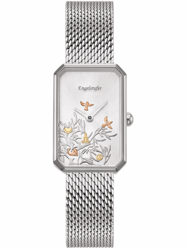 Engelsrufer Tree Of Life Ρολόι Μπαταρίας με Ασημί Μεταλλικό Μπρασελέ ERWA-TREE01-MS-RS