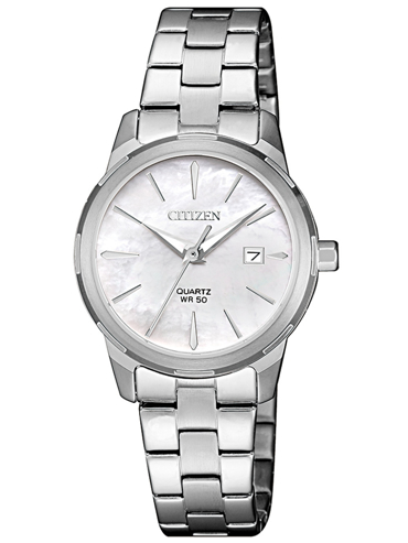 Citizen Elegance Ρολόι Μπαταρίας με Ασημί Μεταλλικό Μπρασελέ EU6070-51D