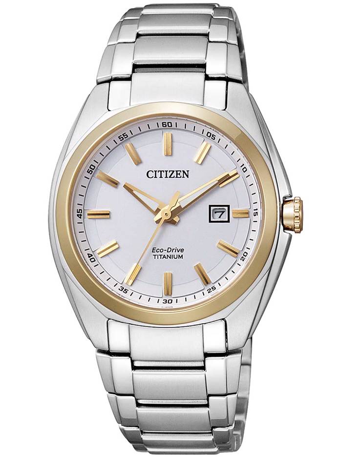 Citizen Eco-Drive Super-Titanium Roloi Iliakis Energias me Asimi Metalliko Brasele EW2214-52A