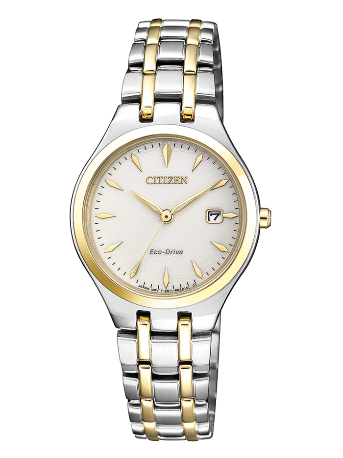 Citizen Elegance Roloi Iliakis Energias me Xruso / Asimi Metalliko Brasele EW2484-82B