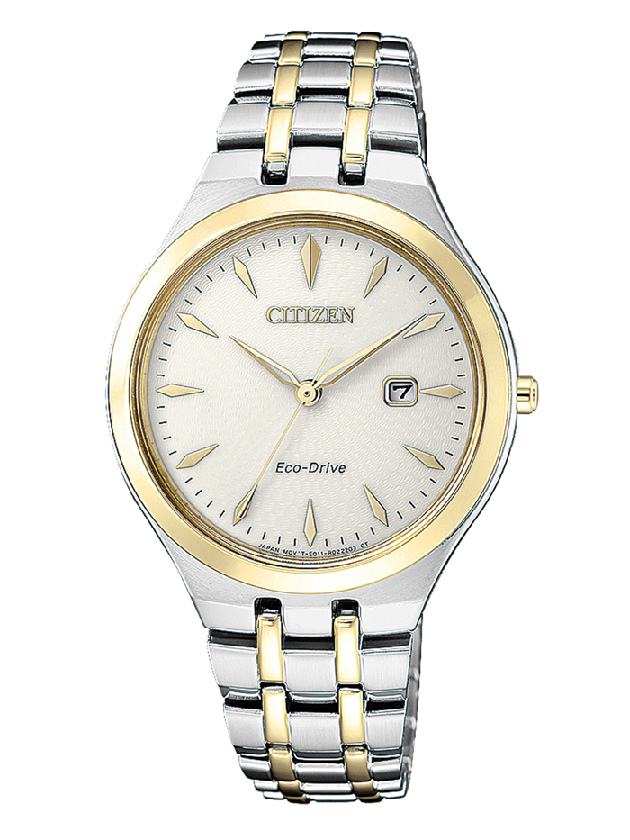 Citizen Elegance Roloi Iliakis Energias me Xruso / Asimi Metalliko Brasele EW2494-89B