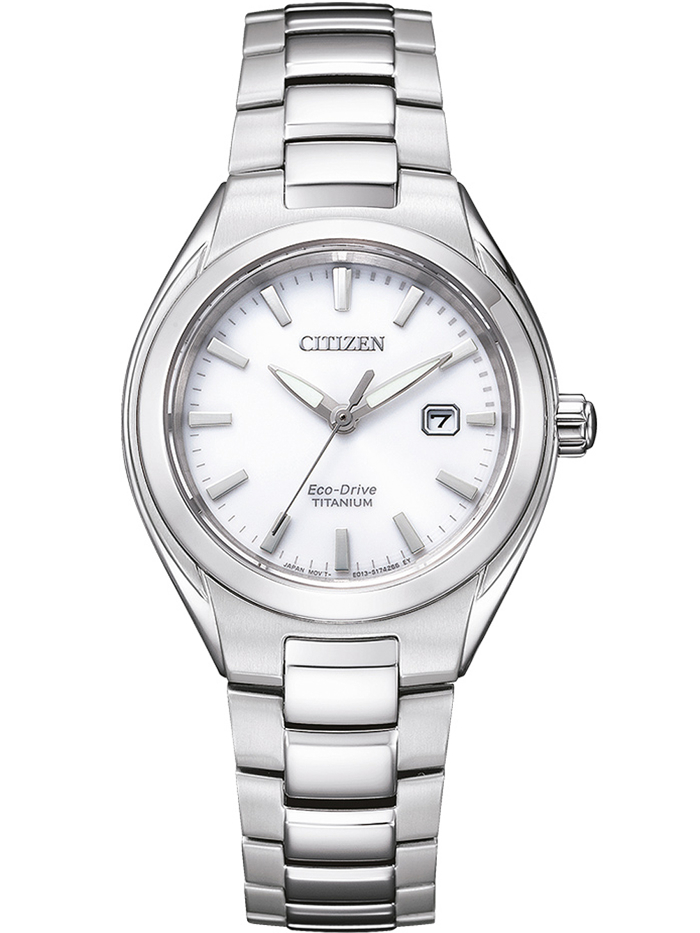 Citizen Eco-Drive Titanium Roloi Iliakis Energias me Asimi Metalliko Brasele EW2610-80A
