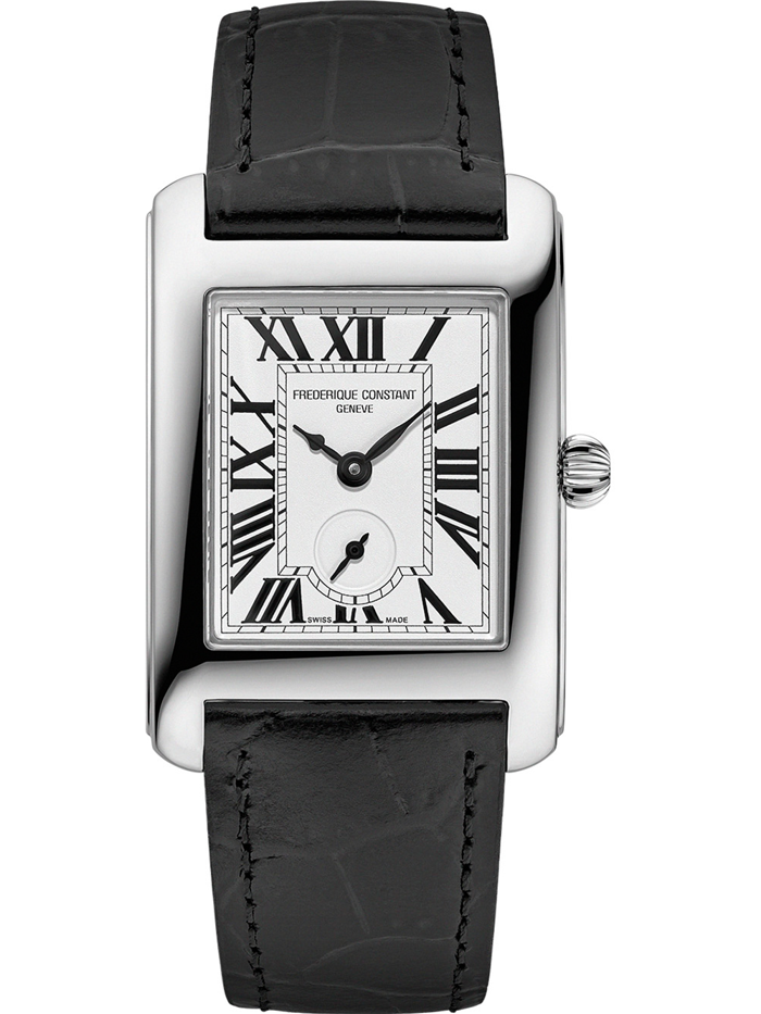 Frederique Constant Roloi Batarias me Mavro Dermatino Louraki FC-235S2C6