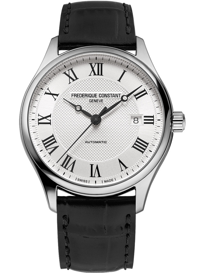 Frederique Constant Classic Roloi Aftomato me Mavro Dermatino Louraki FC-303MC5B6