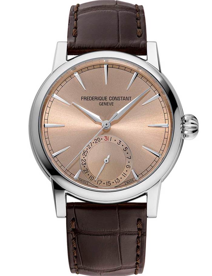 Frederique Constant Roloi Aftomato me Kafe Dermatino Louraki FC-706SAL3H6