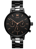 MVMT Nova Crux Roloi Batarias me Mavro Metalliko Brasele FC01-BL