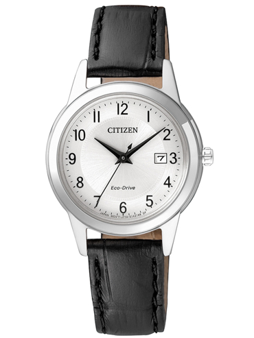Citizen Eco-Drive Ρολόι Ηλιακής Ενέργειας με Μαύρο Δερμάτινο Λουράκι FE1081-08A