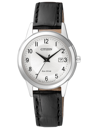 Citizen Eco-Drive Ρολόι Ηλιακής Ενέργειας με Μαύρο Δερμάτινο Λουράκι FE1081-08A