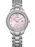Citizen Eco-Drive Elegance Roloi Iliakis Energias me Asimi Metalliko Brasele FE1230-51X