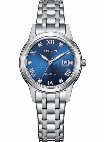 Citizen Eco-Drive Elegance Ρολόι Ηλιακής Ενέργειας με Ασημί Μεταλλικό Μπρασελέ FE1240-81L