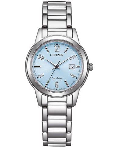 Citizen Eco-Drive Elegance Ρολόι Ηλιακής Ενέργειας με Ασημί Μεταλλικό Μπρασελέ FE1241-71L