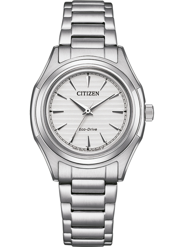 Citizen Eco-Drive Ρολόι Ηλιακής Ενέργειας με Ασημί Μεταλλικό Μπρασελέ FE2110-81A