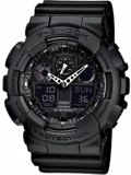 Casio G-Shock Roloi Xronogafos Batarias me Mavro Kaoutsouk Louraki GA-100-1A1ER