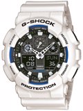 Casio G-Shock Roloi Xronogafos Batarias me Lefko Kaoutsouk Louraki GA-100B-7AER
