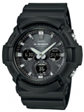 Casio G-Shock Roloi Xronogafos Iliakis Energias me Mavro Kaoutsouk Louraki GAW-100B-1AER