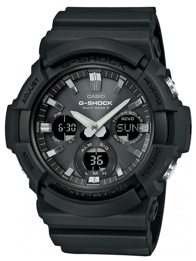 Casio G-Shock Ρολόι Χρονογράφος Ηλιακής Ενέργειας με Μαύρο Καουτσούκ Λουράκι GAW-100B-1AER