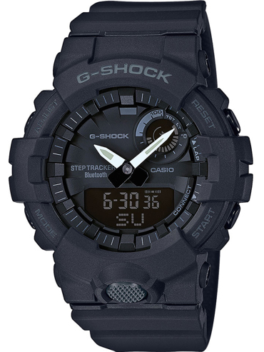 Casio G-Shock Smartwatch Ρολόι Μπαταρίας με Μαύρο Καουτσούκ Λουράκι GBA-800-1AER