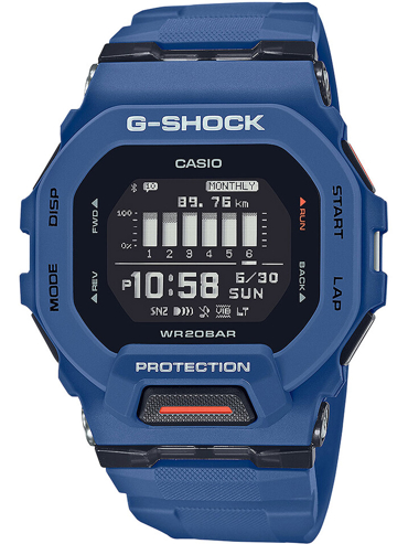 Casio G-Shock Radio-Controlled Smartwatch Ρολόι Μπαταρίας με Μπλε Καουτσούκ Λουράκι GBD-200-2ER