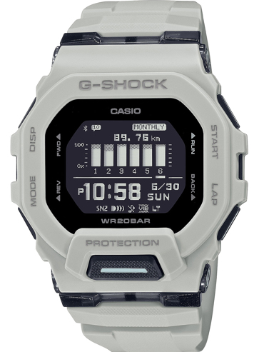 Casio G-Shock Smartwatch Ρολόι Μπαταρίας με Γκρι Καουτσούκ Λουράκι GBD-200UU-9ER