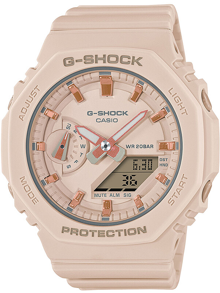 Casio G-Shock Roloi Batarias me Roz Kaoutsouk Louraki GMA-S2100-4AER