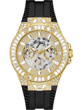 Guess Dynasty Roloi Batarias me Mavro Kaoutsouk Louraki GW0498G2