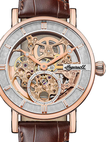 Ingersoll The Herald Ρολόι Αυτόματο με Καφέ Δερμάτινο Λουράκι I00401B