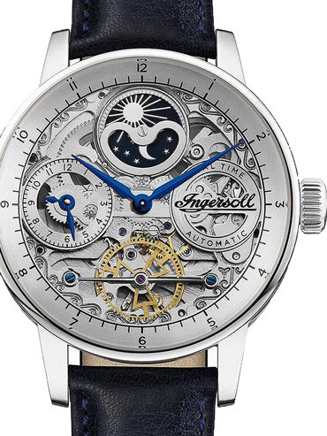 Ingersoll The Jazz Ρολόι Αυτόματο με Μπλε Δερμάτινο Λουράκι I07702