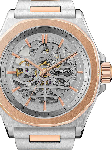 Ingersoll The Orville Ρολόι Αυτόματο με Ροζ Χρυσό / Ασημί Μεταλλικό Μπρασελέ I09304