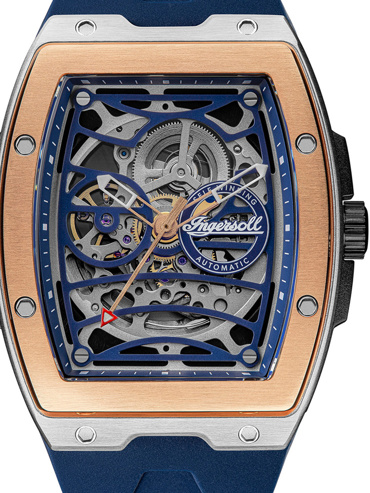 Ingersoll The Challenger Ρολόι Αυτόματο με Μπλε Καουτσούκ Λουράκι I12304