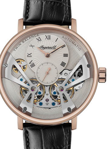 Ingersoll The Tennessee Ρολόι Αυτόματο με Μαύρο Δερμάτινο Λουράκι I13101