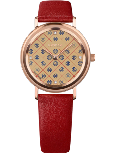 Jowissa AnWy Ρολόι Μπαταρίας με Κόκκινο Δερμάτινο Λουράκι J6.224.M