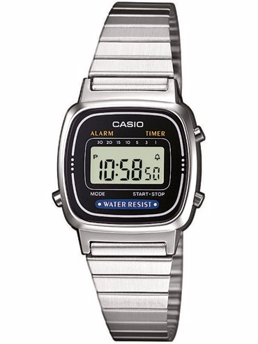 Casio Collection Ρολόι Μπαταρίας με Ασημί Μεταλλικό Μπρασελέ LA670WEA-1EF