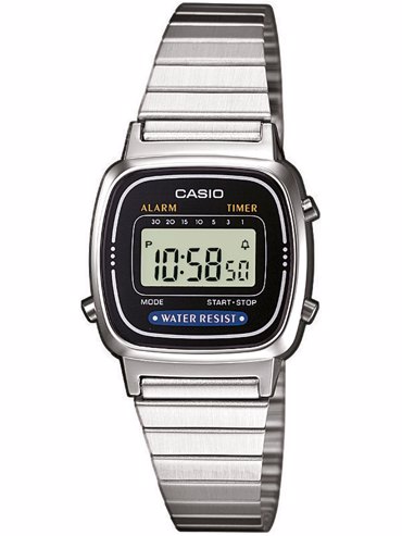 Casio Collection Ρολόι Μπαταρίας με Ασημί Μεταλλικό Μπρασελέ LA670WEA-1EF