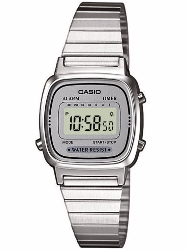Casio Collection Ρολόι Μπαταρίας με Ασημί Μεταλλικό Μπρασελέ LA670WEA-7EF