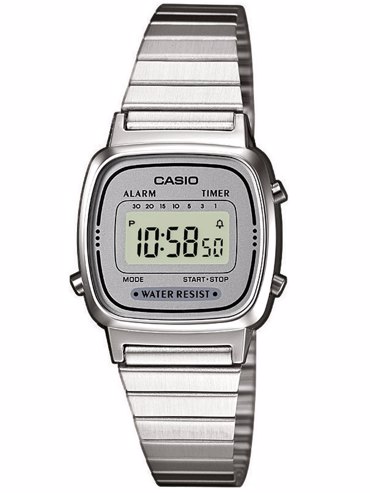 Casio Collection Ρολόι Μπαταρίας με Ασημί Μεταλλικό Μπρασελέ LA670WEA-7EF