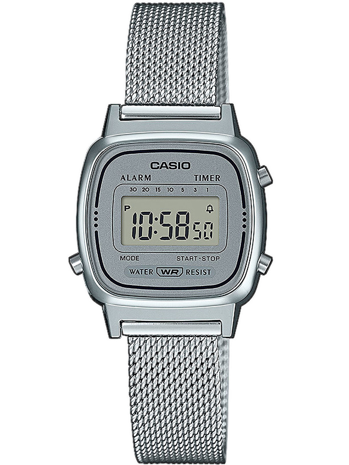 Casio Vintage Mini Roloi Batarias me Asimi Metalliko Brasele LA670WEM-7EF