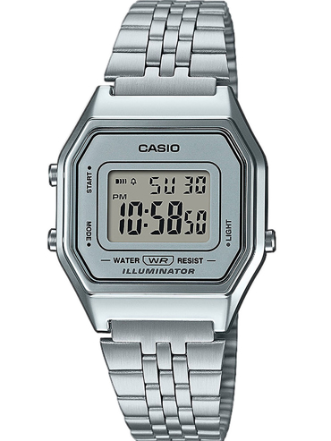 Casio Vintage Iconic Ρολόι Μπαταρίας με Ασημί Μεταλλικό Μπρασελέ LA680WEA-7EF