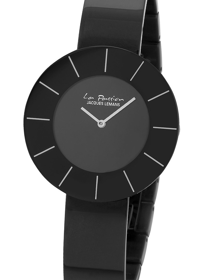 Jacques Lemans La Passion Roloi Batarias me Mavro Metalliko Brasele LP-128E