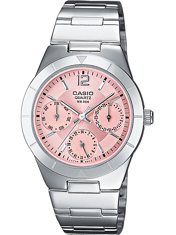 Casio Collection Roloi Batarias me Asimi Metalliko Brasele LTP-2069D-4AVEG