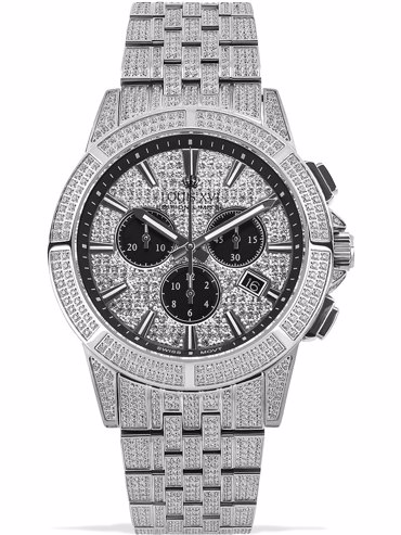 Louis XVI LXVI1122 Majeste Full Iced Chronograph Mens Watch 43mm 5ATM