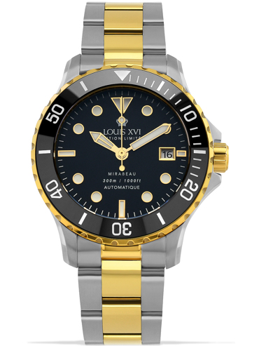 Louis XVI Mirabeau Ρολόι Αυτόματο με Χρυσό / Ασημί Μεταλλικό Μπρασελέ LXVI1405