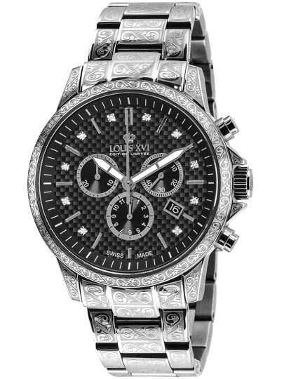 Louis XVI Palais Royale Ρολόι Χρονογράφος Μπαταρίας με Ασημί Μεταλλικό Μπρασελέ LXVI893